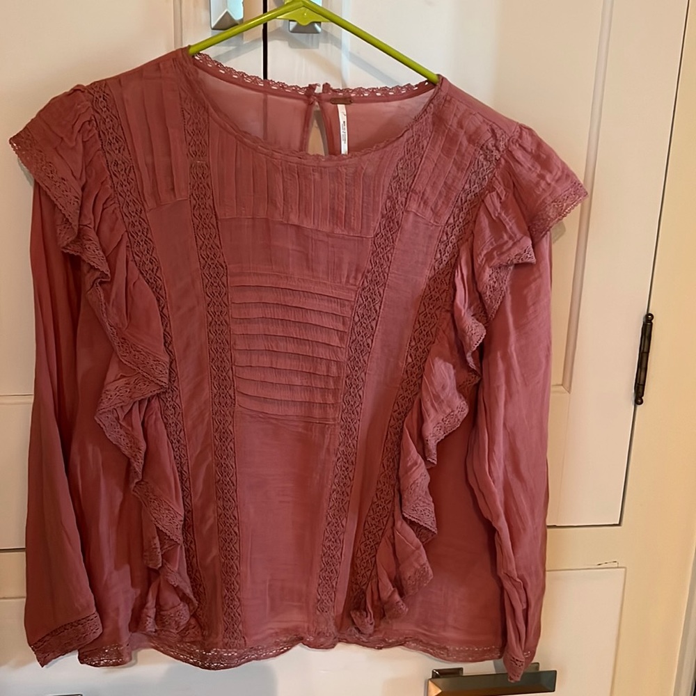 Free people sheer top.